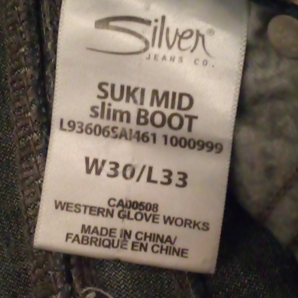 Silver Suki Mid Slim Boot Fluid 30x33 (actual measurements 30x 32) - Picture 2 of 10
